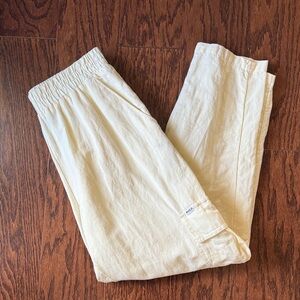 RVCA Light Yellow Cargo linen Pants